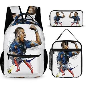 WCEECE School Backpack 3Pcs for Kids Pencil Case,Shoulder Bags,Youth Football Soccer Bag Fashion Practical Book Bag Suitable for Teenagers and Students WCEECE School Backpack 3Pcs for Kids Pencil Case,Shoulder Bags,Youth Football Soccer Bag Fashion Practical Book Bag Suitable for Teenagers and Students