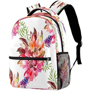 Generic Watercolor Flowers and Leaves Daypack Backpack School Bag Casual Book Pack Generic Watercolor Flowers and Leaves Daypack Backpack School Bag Casual Book Pack