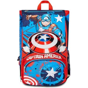 Seven Disney Captain America Legendary Avengers Expandable School Backpack, Blue Red White – Double Compartment Backpack – Bottle Pocket, Child Backpack – Marvel Merchandising, multi-coloured, Seven Disney Captain America Legendary Avengers Expandable School Backpack, Blue Red White – Double Compartment Backpack – Bottle Pocket, Child Backpack – Marvel Merchandising, multi-coloured,