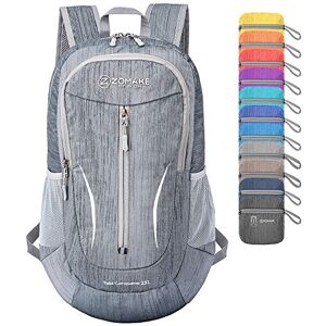 ZOMAKE Foldable Backpack Lightweight 25L Packable Small Backpacks Water Resistant,Hiking Backpack for Outdoor Travel Walking,Camping (Medium gray) ZOMAKE Foldable Backpack Lightweight 25L Packable Small Backpacks Water Resistant,Hiking Backpack for Outdoor Travel Walking,Camping (Medium gray)