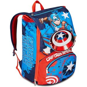 Seven Disney Captain America Legendary Avengers Expandable School Backpack, Blue Red White – Double Compartment Backpack – Bottle Pocket, Child Backpack – Marvel Merchandising, multi-coloured, Seven Disney Captain America Legendary Avengers Expandable School Backpack, Blue Red White – Double Compartment Backpack – Bottle Pocket, Child Backpack – Marvel Merchandising, multi-coloured,