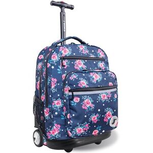 J World New York Sundance Rolling Backpack Girl Boy Roller Bookbag, Navy Rose, 20 X 13 X 9 (H X W X D), Sundance Rolling Backpack Girl Boy Roller Bookbag J World New York Sundance Rolling Backpack Girl Boy Roller Bookbag, Navy Rose, 20 X 13 X 9 (H X W X D), Sundance Rolling Backpack Girl Boy Roller Bookbag