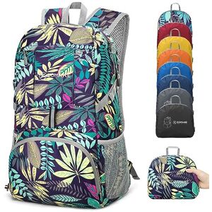 ZOMAKE Lightweight Foldable Backpack, Packable Rucksack 35L Folding Small Back Pack Foldaway Ultralight Daypack Collapsible for Women Men Travel Hiking Walking (Leaves) ZOMAKE Lightweight Foldable Backpack, Packable Rucksack 35L Folding Small Back Pack Foldaway Ultralight Daypack Collapsible for Women Men Travel Hiking Walking (Leaves)