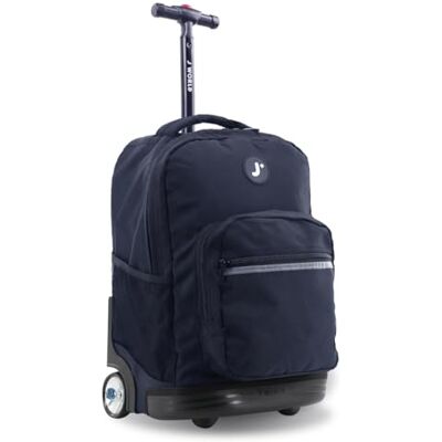 J World New York Sunrise Rolling Backpack Casual Daypack, 18 cm, 34.50 L, Black J World New York Sunrise Rolling Backpack Casual Daypack, 18 cm, 34.50 L, Black