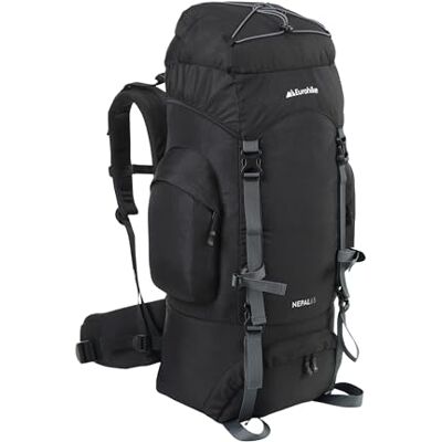 Eurohike Nepal 65 Litre Rucksack with Ventilated Back Panel & Padded Harness, 65L Backpack, Bag for Men & Women, Adjustable, Lightweight, Camping, Hiking, Trekking, Travelling, Outdoors, Black Eurohike Nepal 65 Litre Rucksack with Ventilated Back Panel & Padded Harness, 65L Backpack, Bag for Men & Women, Adjustable, Lightweight, Camping, Hiking, Trekking, Travelling, Outdoors, Black
