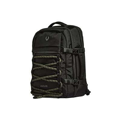 ANTLER Discovery Backpack, 28L, Laptop Sleeve, Carbon Black, 45x31x20cm Water-resistant recycled polyester rucksack featuring 16.5" laptop compartment, back suitcase sleeve, and bottle holder ANTLER Discovery Backpack, 28L, Laptop Sleeve, Carbon Black, 45x31x20cm Water-resistant recycled polyester rucksack featuring 16.5" laptop compartment, back suitcase sleeve, and bottle holder