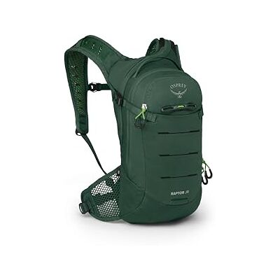 Osprey Raptor Jr Boy's Mountain Bike Hydration Pack, Green OS bike backpack, cycling gear, mountain biking, commuter ride, Hydraulics reservoir, water bladder, water reservoir, OS size Osprey Raptor Jr Boy's Mountain Bike Hydration Pack, Green OS bike backpack, cycling gear, mountain biking, commuter ride, Hydraulics reservoir, water bladder, water reservoir, OS size