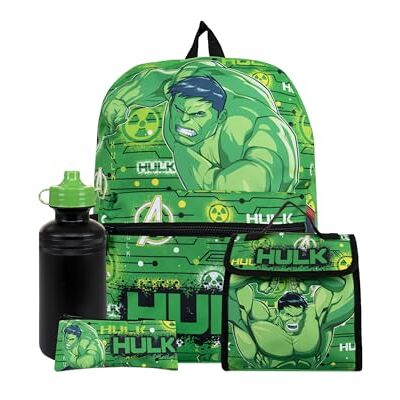 Marvel - Hulk - Green - Lunch bag - Backpack Set Marvel - Hulk - Green - Lunch bag - Backpack Set