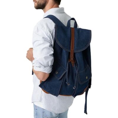 Levi's Men Heritage Rucksack Backpack, Indigo Rinse 2, One Size Levi's Men Heritage Rucksack Backpack, Indigo Rinse 2, One Size