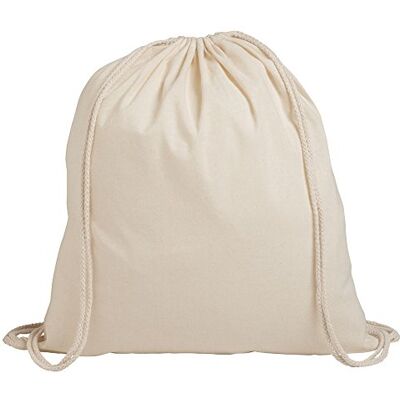 eBuyGB Pack of 20 Unisex Drawstring Rucksack, 100% Cotton, Natural eBuyGB Pack of 20 Unisex Drawstring Rucksack, 100% Cotton, Natural