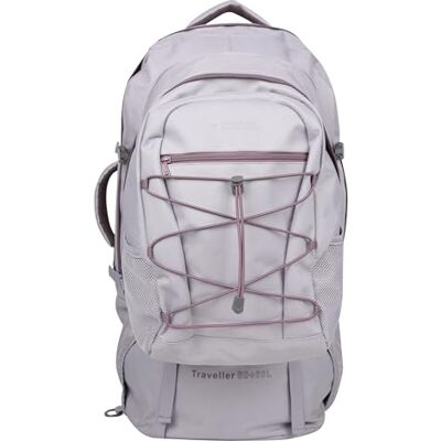 Mountain Warehouse Traveller 60L + 20L Travel Backpack Lilac RWF Large Waterproof Rucksack with Built-in Rain Cover, Detachable Daypack & Comfy Adjustable Back Support, For Hiking & Trekking Mountain Warehouse Traveller 60L + 20L Travel Backpack Lilac RWF Large Waterproof Rucksack with Built-in Rain Cover, Detachable Daypack & Comfy Adjustable Back Support, For Hiking & Trekking