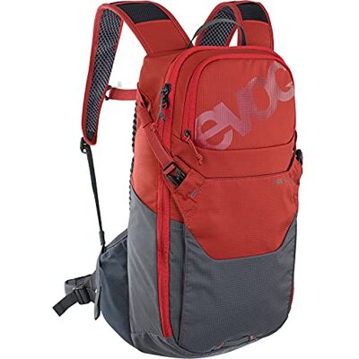EVOC RIDE 12 bike backpack Bike backpack for trails and other activities (clever pocket management, ventilated with AIR-PAD back padding, incl. 2l HYDRATION BLADDER), Chili Red/Carbon Grey EVOC RIDE 12 bike backpack Bike backpack for trails and other activities (clever pocket management, ventilated with AIR-PAD back padding, incl. 2l HYDRATION BLADDER), Chili Red/Carbon Grey