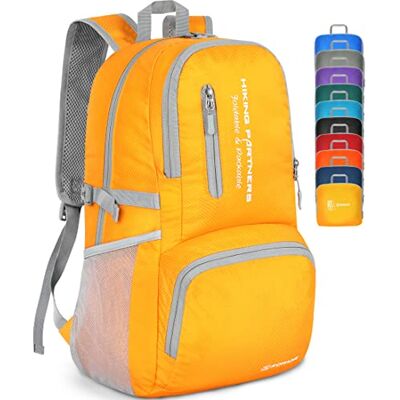 ZOMAKE Lightweight Foldable Backpack, Small Unisex Nylon Daypack, Water Resistant Rucksack for Men Women Hiking Travel (Yellow) ZOMAKE Lightweight Foldable Backpack, Small Unisex Nylon Daypack, Water Resistant Rucksack for Men Women Hiking Travel (Yellow)