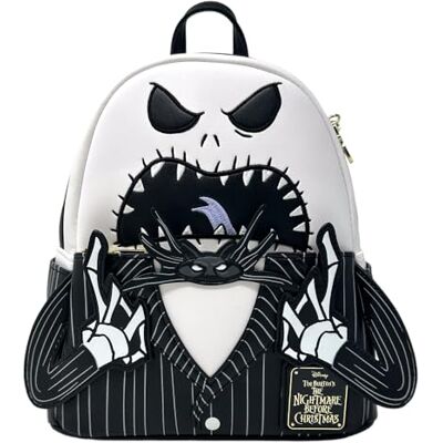 Loungefly Exclusive Disney Nightmare Before Christmas Angry Jack Skellington Mini Backpack, Black, Mini, Mini Backpack Loungefly Exclusive Disney Nightmare Before Christmas Angry Jack Skellington Mini Backpack, Black, Mini, Mini Backpack