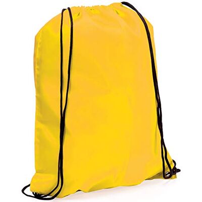 eBuyGB Pack of 10 Drawstring Rucksack Gym Bag Children's Backpack, 41 cm, 2.7 L, Yellow eBuyGB Pack of 10 Drawstring Rucksack Gym Bag Children's Backpack, 41 cm, 2.7 L, Yellow