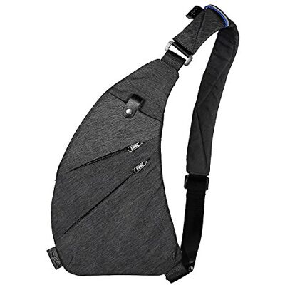 TOPNICE Sling Chest Bag Crossbody Shoulder Backpack Anti Theft Travel Bags Daypack for Men Women Water Resistance (Gray) TOPNICE Sling Chest Bag Crossbody Shoulder Backpack Anti Theft Travel Bags Daypack for Men Women Water Resistance (Gray)