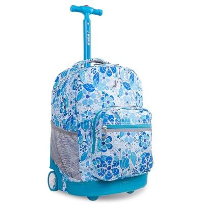 J World New York Sunrise Rolling Backpack Casual Daypack, 18 cm, 34.50 L, Blue Vine J World New York Sunrise Rolling Backpack Casual Daypack, 18 cm, 34.50 L, Blue Vine