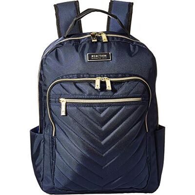 Kenneth Cole REACTION Women's Chelsea Backpack Chevron Quilted 15-Inch Laptop & Tablet Fashion Bookbag Daypack, Navy, One Size Kenneth Cole REACTION Women's Chelsea Backpack Chevron Quilted 15-Inch Laptop & Tablet Fashion Bookbag Daypack, Navy, One Size