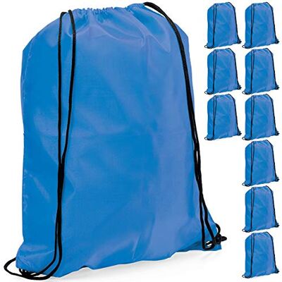 eBuyGB Pack of 10 Plain Polyester Drawstring Backpack, Gym Rucksack, School Sport Bag, PE Kit, Book Bag Ideal for Printing, Cameo, Heat Transfer Vinyl (Light Blue),34 x 42 cm eBuyGB Pack of 10 Plain Polyester Drawstring Backpack, Gym Rucksack, School Sport Bag, PE Kit, Book Bag Ideal for Printing, Cameo, Heat Transfer Vinyl (Light Blue),34 x 42 cm