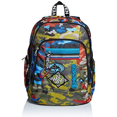 Seven Backpack, Advanced, ADVENTURE CAMO Knapsack Padded School Bag, Book Bag, for Teen, Girls&Boys, For School, Sport & Free Time, Laptop Sleeve, Wireless Speaker Italian Design, moss green Seven Backpack, Advanced, ADVENTURE CAMO Knapsack Padded School Bag, Book Bag, for Teen, Girls&Boys, For School, Sport & Free Time, Laptop Sleeve, Wireless Speaker Italian Design, moss green