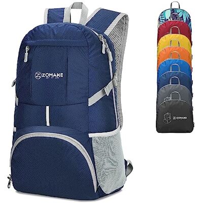ZOMAKE Lightweight Foldable Backpack, Packable Rucksack 35L Folding Small Back Pack Foldaway Ultralight Daypack Collapsible for Women Men Travel Hiking Walking (Navy Blue) ZOMAKE Lightweight Foldable Backpack, Packable Rucksack 35L Folding Small Back Pack Foldaway Ultralight Daypack Collapsible for Women Men Travel Hiking Walking (Navy Blue)
