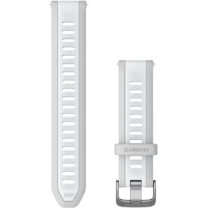 Garmin Quick Release Bands (20mm), suitable for selected Forerunner-,Venu-, vívomove-,vívoactive and Approach smartwatch series, Original accessory, Silicone, Mist Grey/Whitestone with Silver Hardware Garmin Quick Release Bands (20mm), suitable for selected Forerunner-,Venu-, vívomove-,vívoactive and Approach smartwatch series, Original accessory, Silicone, Mist Grey/Whitestone with Silver Hardware