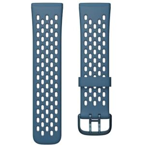Fitbit Versa 3/Sense Sport Band Accessory, Sapphire/Fog Grey, Large Fitbit Versa 3/Sense Sport Band Accessory, Sapphire/Fog Grey, Large