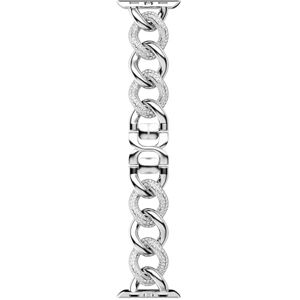 Swarovski Sparkling Chain Smartwatch Band in Stainless Steel with Silver Tone Plating and White Crystals, from the Sparkling Chain Swarovski Sparkling Chain Smartwatch Band in Stainless Steel with Silver Tone Plating and White Crystals, from the Sparkling Chain