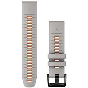 Garmin QuickFit Watch Bands (22mm), suitable for selected fēnix-, epix-, Descent-, D2-, Instinct-, Forerunner- and Approach series smartwatches, Original accessory, Silicone, Fog Grey/Ember Orange Garmin QuickFit Watch Bands (22mm), suitable for selected fēnix-, epix-, Descent-, D2-, Instinct-, Forerunner- and Approach series smartwatches, Original accessory, Silicone, Fog Grey/Ember Orange