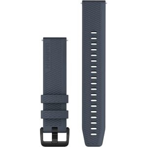 Garmin Quick Release Bands (20mm), suitable for selected Forerunner-,Venu-, vívomove-,vívoactive and Approach smartwatch series, Original accessory, Silicone, Granite Blue with Black Hardware Garmin Quick Release Bands (20mm), suitable for selected Forerunner-,Venu-, vívomove-,vívoactive and Approach smartwatch series, Original accessory, Silicone, Granite Blue with Black Hardware