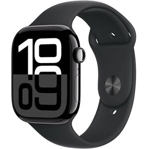 Apple Watch Series 10 GPS 46 mm Smartwatch with Jet Black Aluminium Case with Black Sport Band S/M. Fitness Tracker, ECG App, Always-On Retina Display, Water Resistant Apple Watch Series 10 GPS 46 mm Smartwatch with Jet Black Aluminium Case with Black Sport Band S/M. Fitness Tracker, ECG App, Always-On Retina Display, Water Resistant