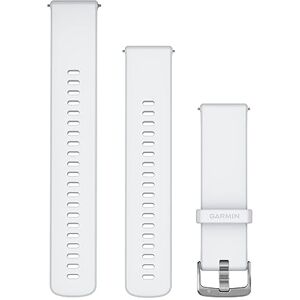 Garmin Quick Release Bands (22mm), suitable for selected Forerunner-,Venu- and vívoactive smartwatch series, Original accessory, Silicone, Whitestone with Silver Hardware Garmin Quick Release Bands (22mm), suitable for selected Forerunner-,Venu- and vívoactive smartwatch series, Original accessory, Silicone, Whitestone with Silver Hardware