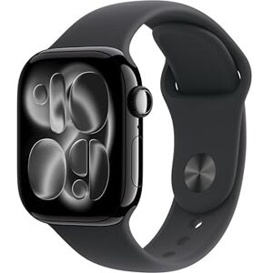 Apple Watch Series 11 GPS 42mm Smartwatch with Jet Black Aluminium Case with Black Sport Band M/L. Sleep Score, Fitness Tracker, Health Monitoring, Always-On Display, Water Resistant Apple Watch Series 11 GPS 42mm Smartwatch with Jet Black Aluminium Case with Black Sport Band M/L. Sleep Score, Fitness Tracker, Health Monitoring, Always-On Display, Water Resistant