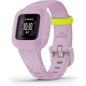 Garmin vivofit Jr.3 Fitness Tracker for Kids, Includes Interactive App Experience, Swim-Friendly, Up To 1-year Battery Life, Adjustable watch band, Lilac Floral (Renewed) Garmin vivofit Jr.3 Fitness Tracker for Kids, Includes Interactive App Experience, Swim-Friendly, Up To 1-year Battery Life, Adjustable watch band, Lilac Floral (Renewed)