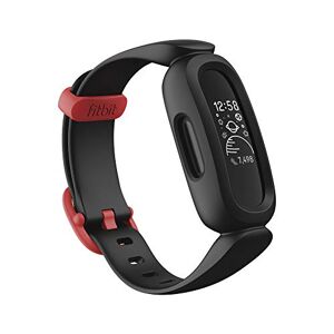 Fitbit Ace 3 Activity Tracker for Kids with Animated Clock Faces, Up to 8 days battery life & water resistant up to 50 m ,Black/Red
