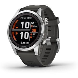Garmin [Renewed fēnix 7S PRO GPS 42mm Smaller Smartwatch, Multisport, Advanced Health & Training Features, Touchscreen & Buttons, up to 11 days battery life, Graphite (Renewed) Garmin [Renewed fēnix 7S PRO GPS 42mm Smaller Smartwatch, Multisport, Advanced Health & Training Features, Touchscreen & Buttons, up to 11 days battery life, Graphite (Renewed)