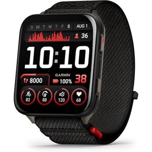 Garmin Venu X1, 51mm GPS smartwatch, Large 2" Square AMOLED Display, LED Flashlight, Lightweight, Ultra Thin 8mm Watch case, 100 pre Loaded Sports apps, up to 8 Days Battery Life, Black Garmin Venu X1, 51mm GPS smartwatch, Large 2" Square AMOLED Display, LED Flashlight, Lightweight, Ultra Thin 8mm Watch case, 100 pre Loaded Sports apps, up to 8 Days Battery Life, Black