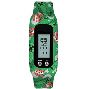 Minecraft Mojang Green LCD Tracker Watch with Printed Silicone Strap MIN4145 Minecraft Mojang Green LCD Tracker Watch with Printed Silicone Strap MIN4145