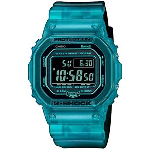 Casio Men's Digital Quartz Blue Skeleton Resin Bluetooth Watch, 42.8mm DWB5600G, Blue, Modern