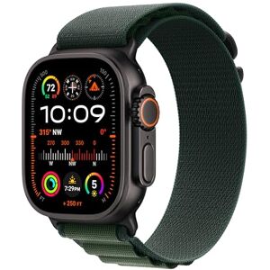 Apple Watch Ultra 2 GPS + Cellular 49mm Smartwatch, Sports Watch with Black Rugged Titanium Case and Dark Green Alpine Loop S. Fitness Tracker, Extra-Long Battery Life, Carbon Neutral Apple Watch Ultra 2 GPS + Cellular 49mm Smartwatch, Sports Watch with Black Rugged Titanium Case and Dark Green Alpine Loop S. Fitness Tracker, Extra-Long Battery Life, Carbon Neutral