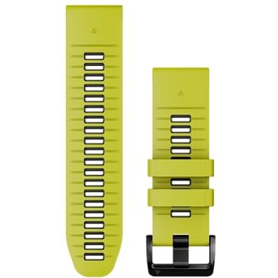 Garmin QuickFit Watch Bands (26mm), suitable for selected fēnix-, epix-, Descent-, D2-, Instinct-, Forerunner- and Tactix series smartwatches, Original accessory, Silicone, Electric Lime Garmin QuickFit Watch Bands (26mm), suitable for selected fēnix-, epix-, Descent-, D2-, Instinct-, Forerunner- and Tactix series smartwatches, Original accessory, Silicone, Electric Lime