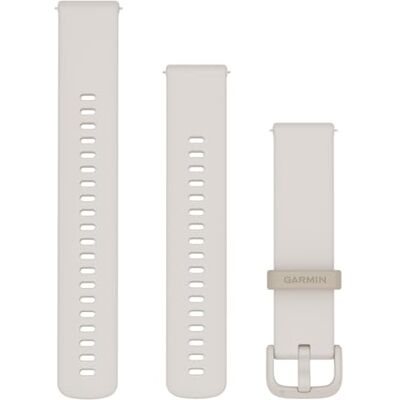 Garmin Quick Release Bands (20mm), suitable for selected Forerunner-,Venu-, vívomove-,vívoactive and Approach smartwatch series, Original accessory, Silicone, Ivory Garmin Quick Release Bands (20mm), suitable for selected Forerunner-,Venu-, vívomove-,vívoactive and Approach smartwatch series, Original accessory, Silicone, Ivory