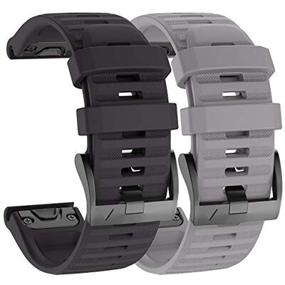 ISABAKE 26mm QuickFit Watch Strap for Garmin Fenix 6X Pro/7X/Tactix Bravo Silicone Replacement Band for Epix Pro 51mm/Enduro 2/3/Fenix 9/8 51mm/Fenix 5X/5X Plus/Fenix 3 HR/Tactix 7 Pro/Tactix 8 51mm ISABAKE 26mm QuickFit Watch Strap for Garmin Fenix 6X Pro/7X/Tactix Bravo Silicone Replacement Band for Epix Pro 51mm/Enduro 2/3/Fenix 9/8 51mm/Fenix 5X/5X Plus/Fenix 3 HR/Tactix 7 Pro/Tactix 8 51mm