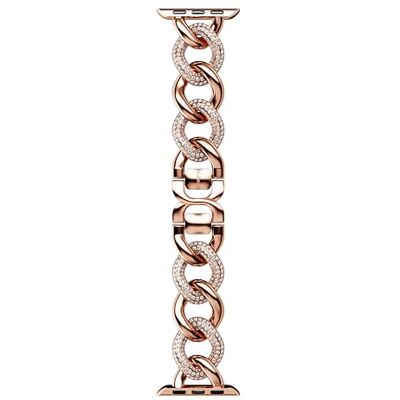 Swarovski Rose Gold Apple Watch Strap - Series 4-9 Swarovski Rose Gold Apple Watch Strap - Series 4-9