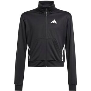 adidas Girl's TRAIN ESSENTIALS GAME & GO FULL ZIP CREW, black/white, 9-10 Years adidas Girl's TRAIN ESSENTIALS GAME & GO FULL ZIP CREW, black/white, 9-10 Years