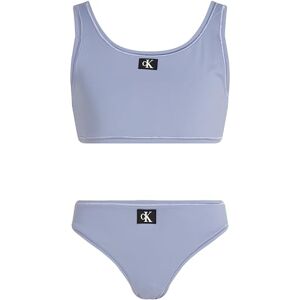 Calvin Klein Girls’ Lined Triangle Bikini Set, Purple (Persian Violet), 8-10 Years Calvin Klein Girls’ Lined Triangle Bikini Set, Purple (Persian Violet), 8-10 Years