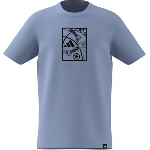 adidas Unisex Kids Football Graphic T-Shirt Junior, Glow Blue, 7-8 Years adidas Unisex Kids Football Graphic T-Shirt Junior, Glow Blue, 7-8 Years