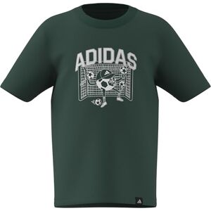 adidas Unisex Kids Football Graphic T-Shirt Kids, Collegiate Green, 4-5 Years adidas Unisex Kids Football Graphic T-Shirt Kids, Collegiate Green, 4-5 Years