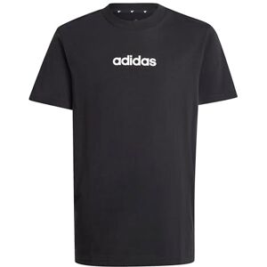 adidas Unisex Kids Essentials Linear Logo T-Shirt, Black/White, 7-8 Years adidas Unisex Kids Essentials Linear Logo T-Shirt, Black/White, 7-8 Years