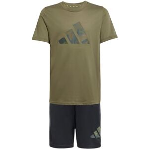 adidas Unisex Kids TRAIN ESSENTIALS CAMO PRINT SPORT SET, OLISTR, 9-10 Years adidas Unisex Kids TRAIN ESSENTIALS CAMO PRINT SPORT SET, OLISTR, 9-10 Years